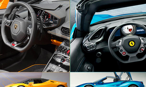 Ferrari 488 Spider gegen Lamborghini Huracán Spyder